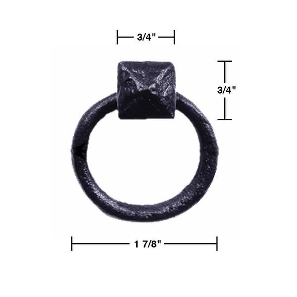 Black Cast Iron Ring Pulls Rustic Antique Vintage Design Pack